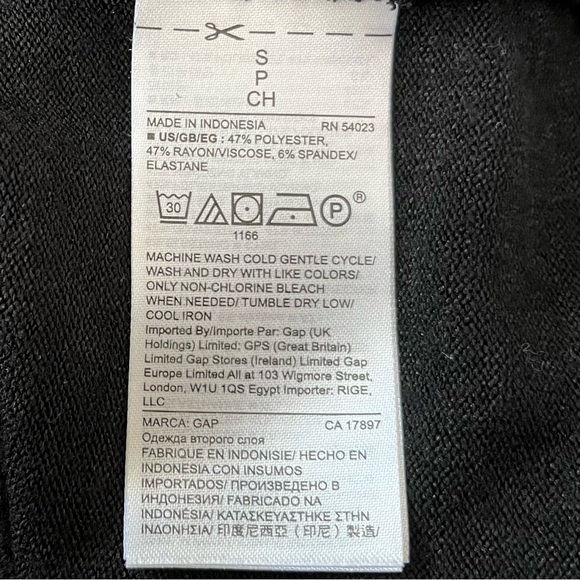 Gap Black Softspun Short Sleeve Twist-Knot Midi Dress Size Small - Picture 10 of 14